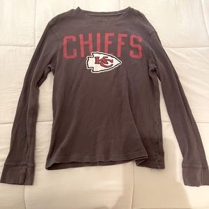 Henley style mens NFL Chiefs Long Sleeve Shirt